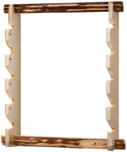 Rush Creek Creations Indoor 5 Rifle/Shotgun Wall Storage Display Rack - Convenient Easy Assembly