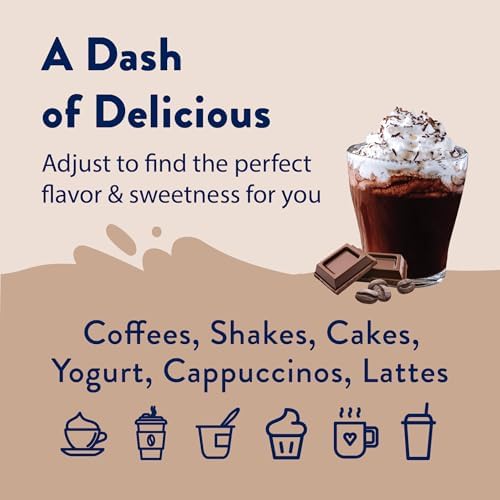 Jordan's Skinny Syrups Sugar Free Coffee Syrup, Mocha Flavor Drink Mix, Zero Calorie Flavoring for Chai Latte, Protein Shake, Food & More, Gluten Free, Keto Friendly, 25.4 Fl Oz, 2 Pack