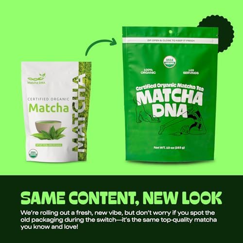 MATCHA DNA Certified Organic Matcha Green Tea Powder (10 oz BAG)