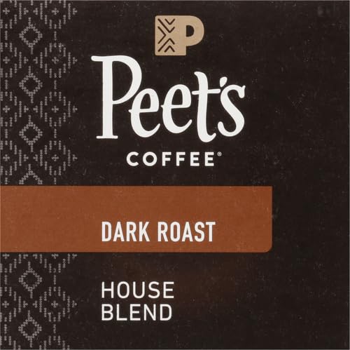 Peet's Coffee House K Cup Coffee Pods for Keurig Brewers, Dark Roast, 10 Pods, 4.4 oz (Pack of 2)