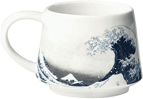 Topadorn Ceramic Mug Porcelain Coffee Cup The Great Wave Coffee Mug with Gift Box,13 oz.