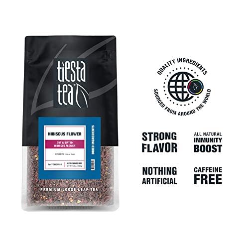 Tiesta Tea - 3lb Hibiscus Flowers, Cut & Sifted Loose Tea, 3lb,1360g, Bulk Resealable Bag, Raw Hibiscus Flower, Agua Fresca, Flor de Jamaica, Baked Goods, Dressings, Jams, Soaps & More, 3-Pack
