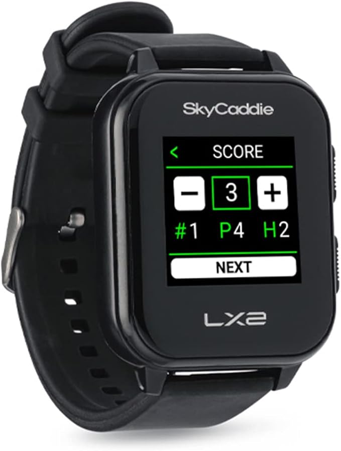 SkyCaddie LX2 Golf GPS Watch - Lightweight & Simple Golf Yardage Rangefinder Touchscreen Watch w/ 35K Courses, Intelligent Automation, & Scoring - Power Bundle with PlayBetter 5000mAh Portable Charger