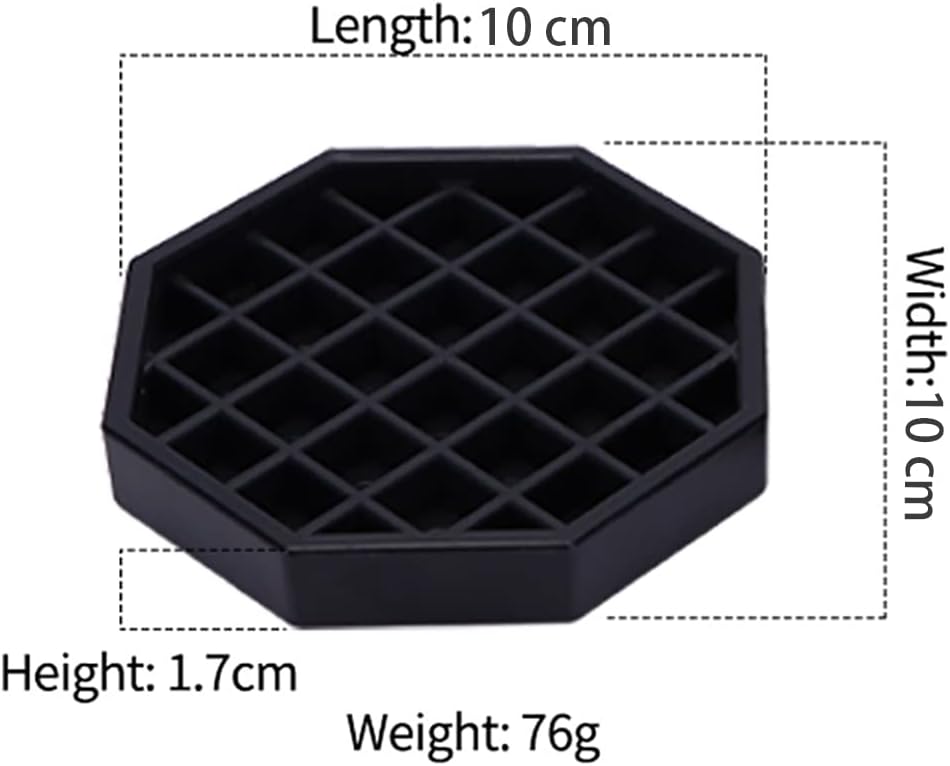 Octagon Coffee Drip Tray by Hard Black Plastic for Coffee Countertop | Drip Tray for Drink Dispenser (4" - 4 Pcs)