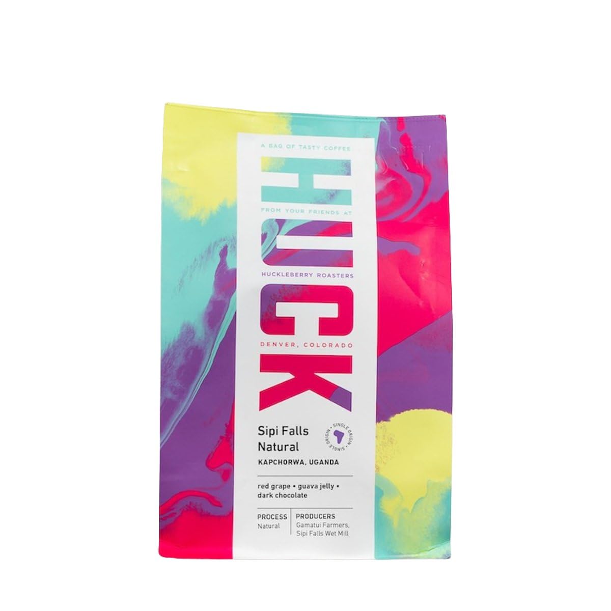 Uganda Sipi Natural - Roasted by Huckleberry Roasters - Whole Bean Coffee - 12 Ounce Bag