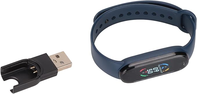 Smart Wristband Bracelet, IP67 Smart Watch with Heart Rate Monitor Sleep Monitor APP Message Built in USB Plug Smart Bracelet