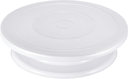 Kootek Cake Stand, 11 Inch Rotating Cake Turntable for Decorating, Display & Baking, Smooth Revolving Spinner Stand (White)