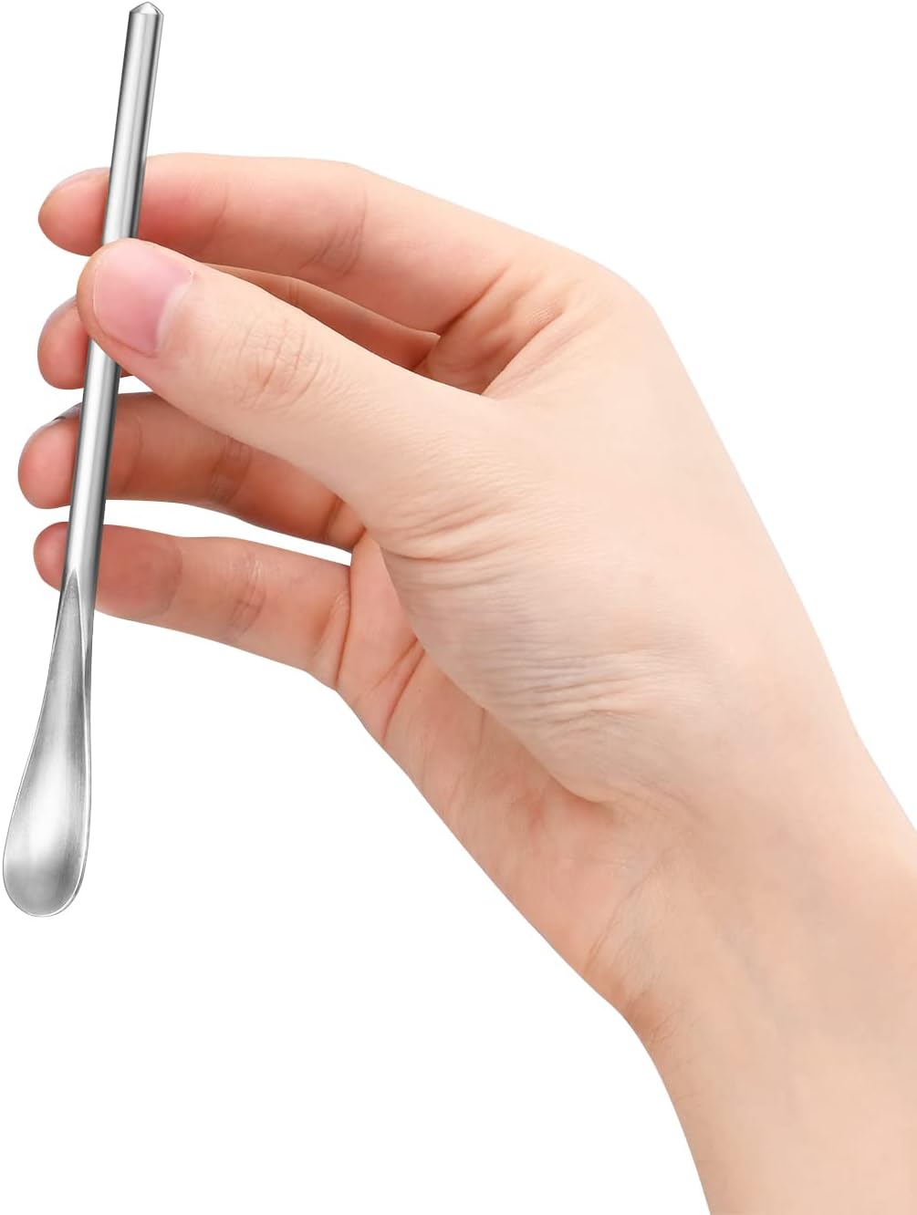 8-Pack 5.0" / 12.8cm Stainless Steel Stirring & Mixing Spoon – Reusable Bar Tool for Coffee, Tea, Iced Drinks & Cocktails