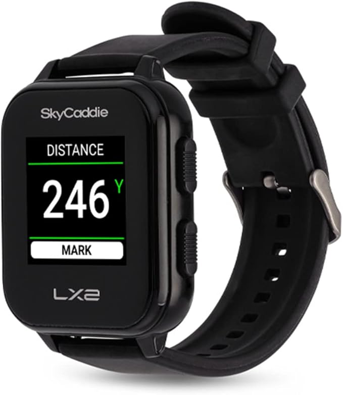 SkyCaddie LX2 Golf GPS Watch - Lightweight & Simple Golf Yardage Rangefinder Touchscreen Watch w/ 35K Courses, Intelligent Automation, & Scoring - Power Bundle with PlayBetter 5000mAh Portable Charger