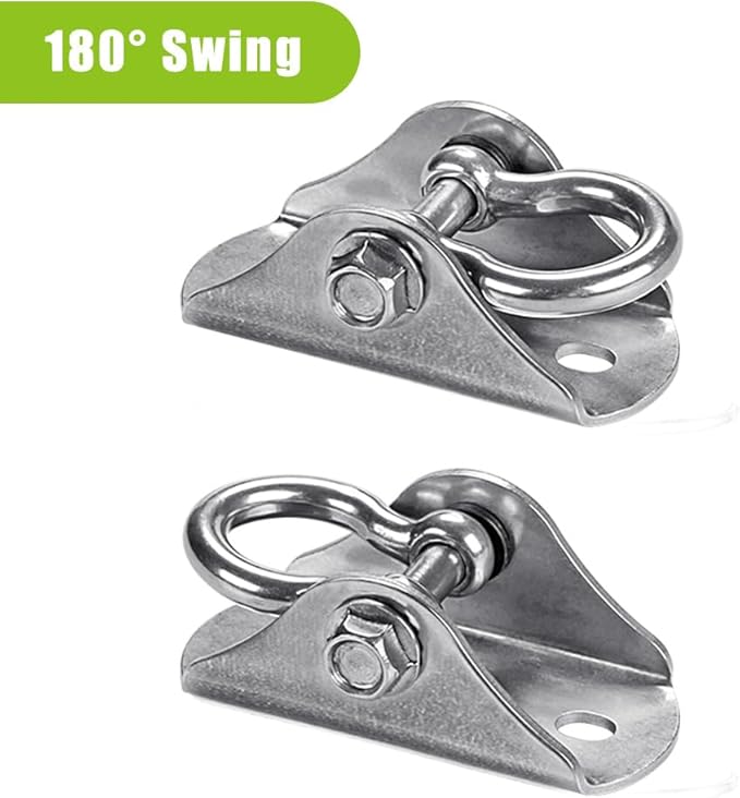 SELEWARE Heavy Duty Swing Hangers Stainless Steel Swing Hooks Ceiling Mount Swing Hardware for Porch Swing Set Hammock Chair Heavy Bag Yoga Silk 2 Pack