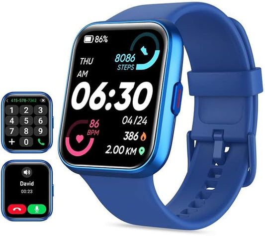 Smart Watch for Men Women(Call Receive/Dial), Alexa Built-in, 1.8" Touch Screen Fitness Tracker with Heart Rate Sleep Tracking, 100 Sports Modes, 5ATM Waterproof Smartwatch for Android iPhone