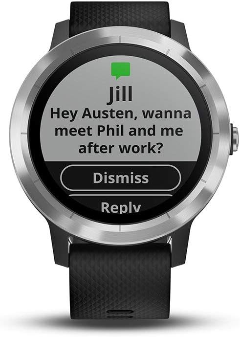 Smartwatch GARMIN Vivoactive 3 1,2in GPS Waterproof 5 ATM Glonass Black Stainless Steel (Renewed)