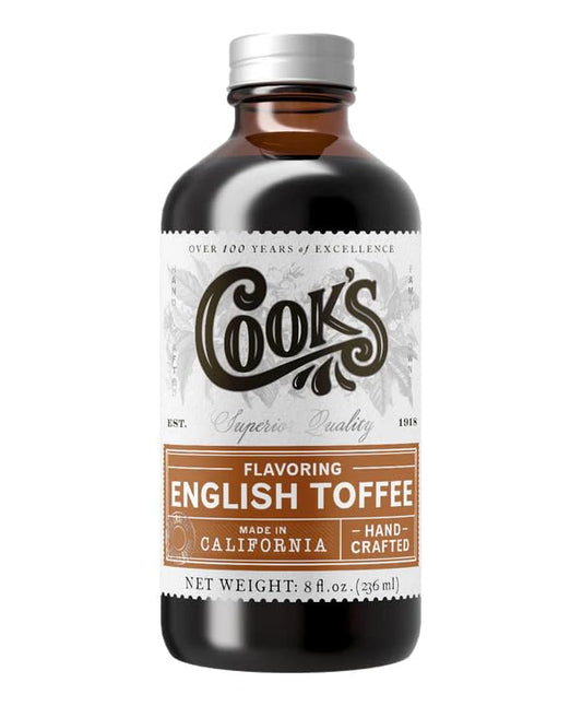 Cook's, English Toffee Flavoring for Baking, Icing, Cinnamon Rolls, Scones, 8 oz