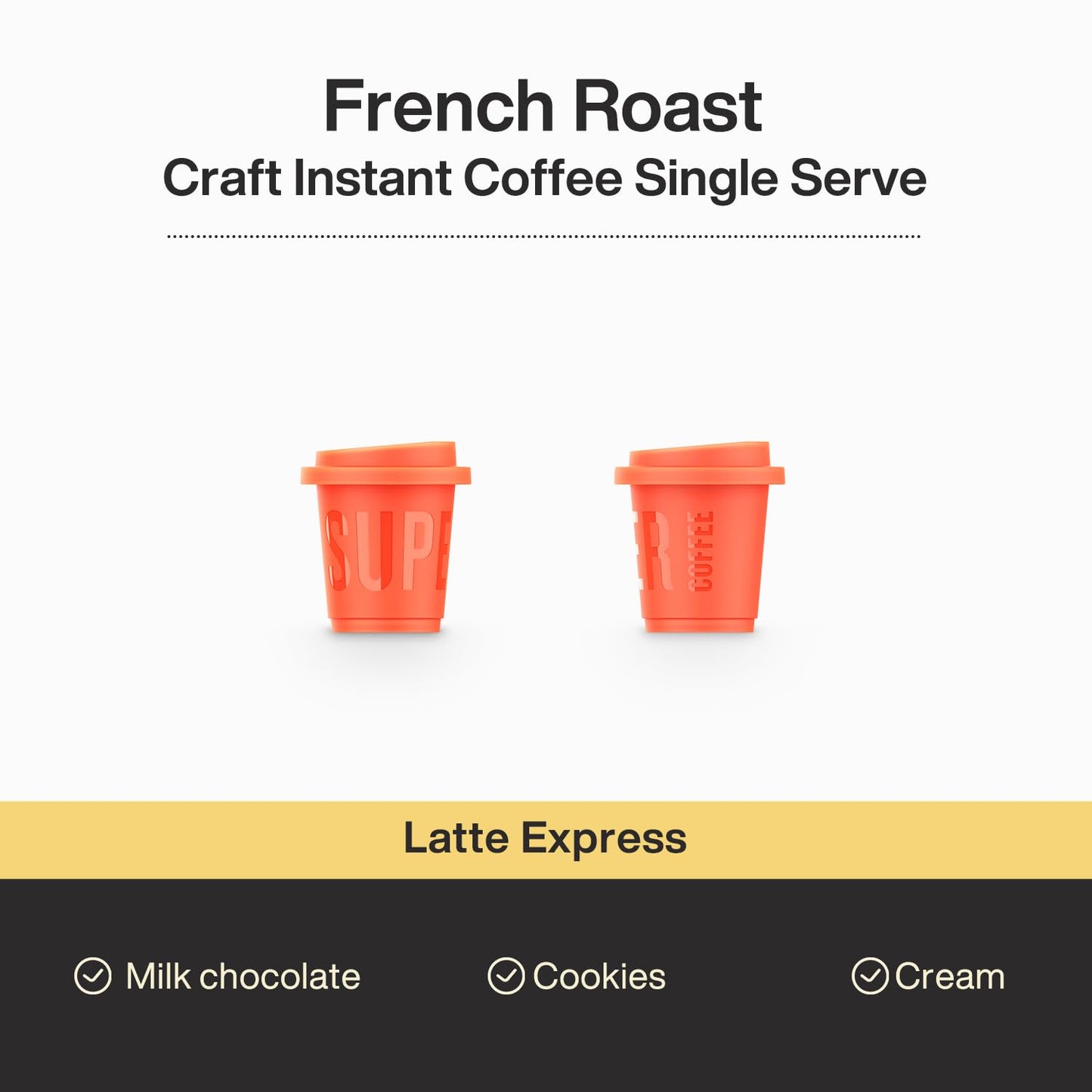 SATURNBIRD Express Instant Coffee, Latte & Americano Flavor Mix—Dark Roast, Instant Cold Brew Iced Coffee, Freeze Dried Arabica Powder, 24 Single Serve Coffee Packets for Traveling Camping Home