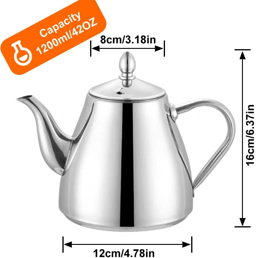 SANQIAHOME Stainless Steel Teapot Coffee Servers 1500ml