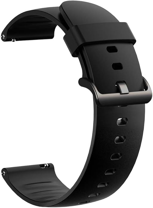 Silicone Replacement Soft Band Wristbands Straps with Stainless Steel Buckle Compatible for Quican ID208 Plus 1.8 Inches Smart Watch