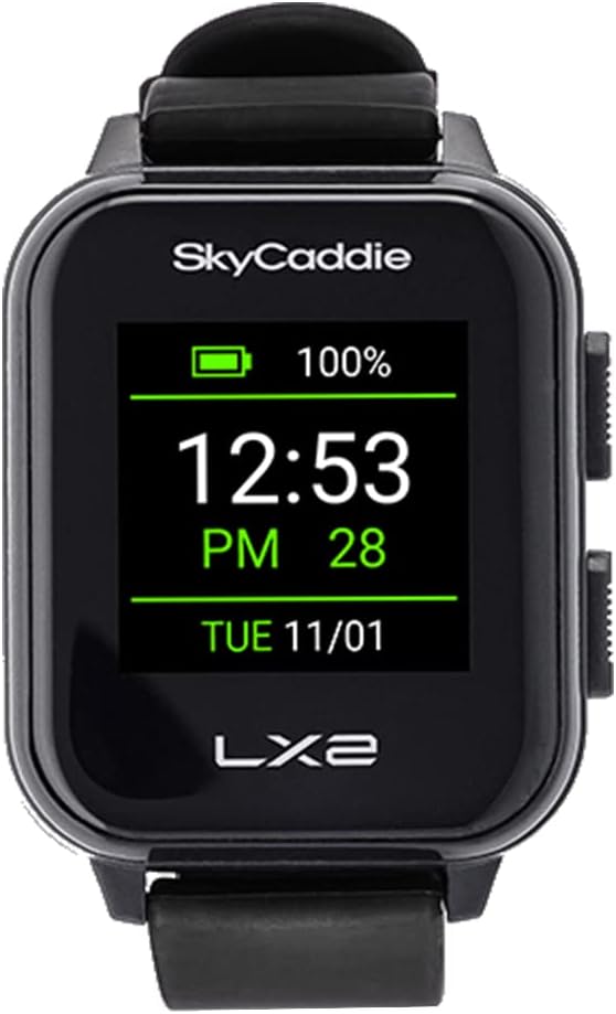 SkyCaddie LX2 Golf GPS Watch - Lightweight & Simple Golf Yardage Rangefinder Touchscreen Watch w/ 35K Courses, Intelligent Automation, & Scoring - Power Bundle with PlayBetter 5000mAh Portable Charger