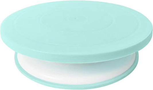 Cake Decorating Turntable 11 Inch Cake Turntable Anti-Slip Rotating Cake Stand for Decorating(1pcs Green)