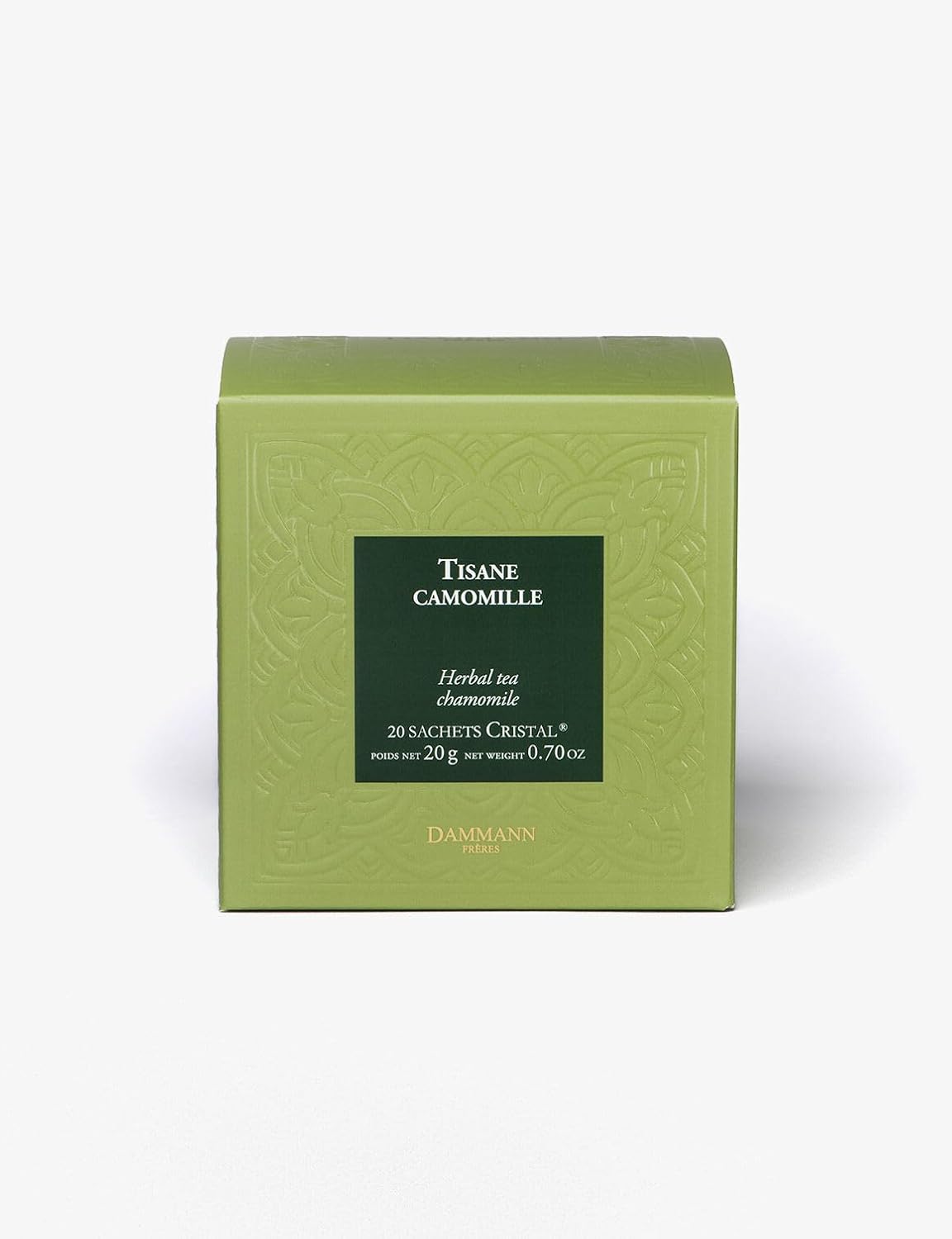 Dammann Freres Sachets, Chamomile Tea Bags, Premium Gourmet French Herbal Tea, 20 Count (Single Pack)