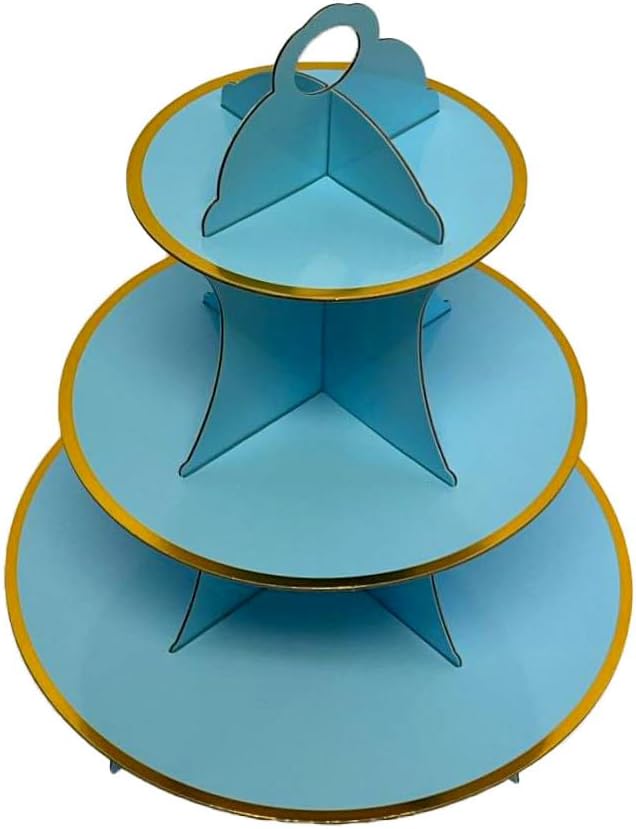 Blue Cupcake Stand, 3 Tier Cupcake Stand