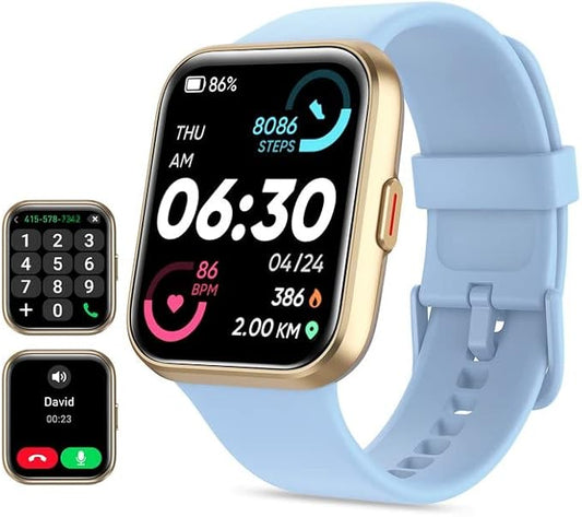Smart Watch for Men Women(Call Receive/Dial), Alexa Built-in, 1.8" Touch Screen Fitness Tracker with Heart Rate Sleep Tracking, 100 Sports Modes, 5ATM Waterproof Smartwatch for Android iPhone