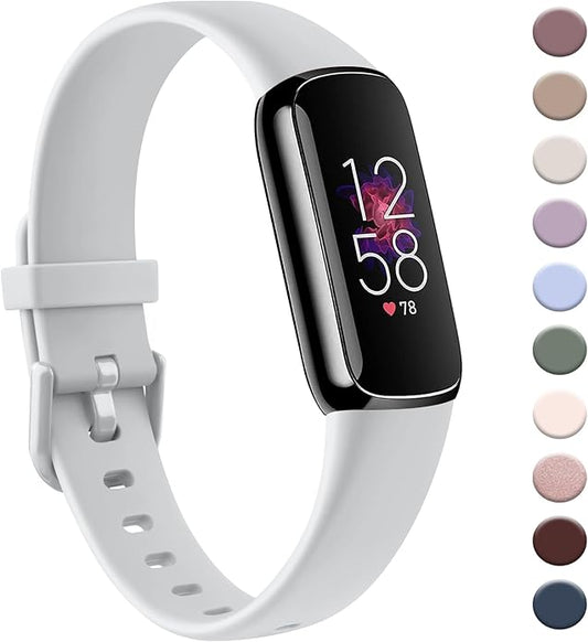 AK Sport Band Compatible with Fitbit Luxe Bands for Women Men, Soft Silicone Replacement Sport Straps Wristbands for Fitbit Luxe Fitness and Wellness Tracker