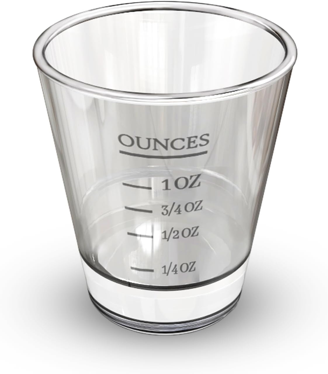 Rattleware Premium 1.5 oz Graduated Shot Glass – Heavyweight Glass with Oz, ml, tsp, tbsp Markings – Stylish & Durable for Home Bars, Coffee, Espresso Shots, Cocktails & Gatherings
