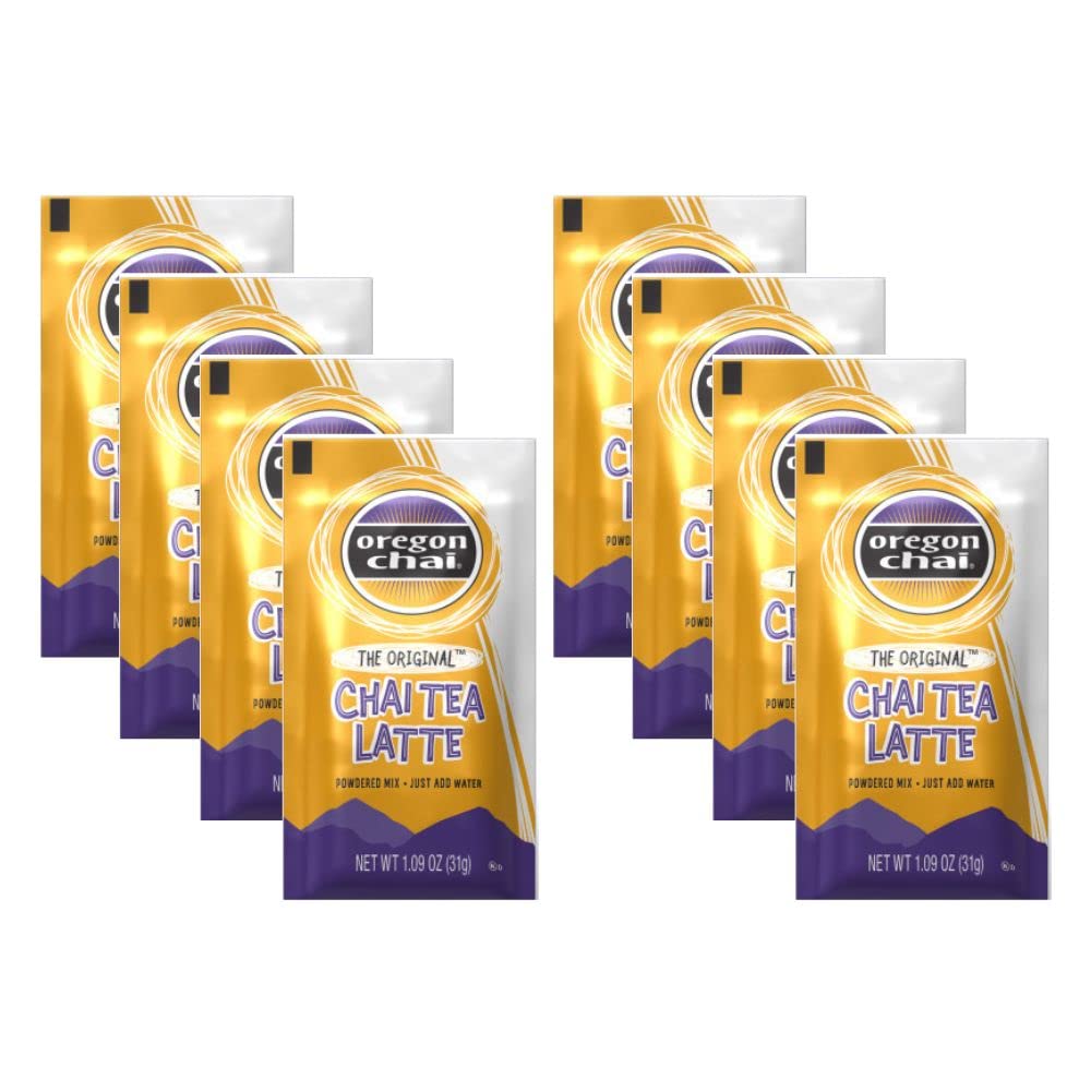 Oregon Chai Original Dry Chai Latte Mix, 8 Count (Pack of 4)