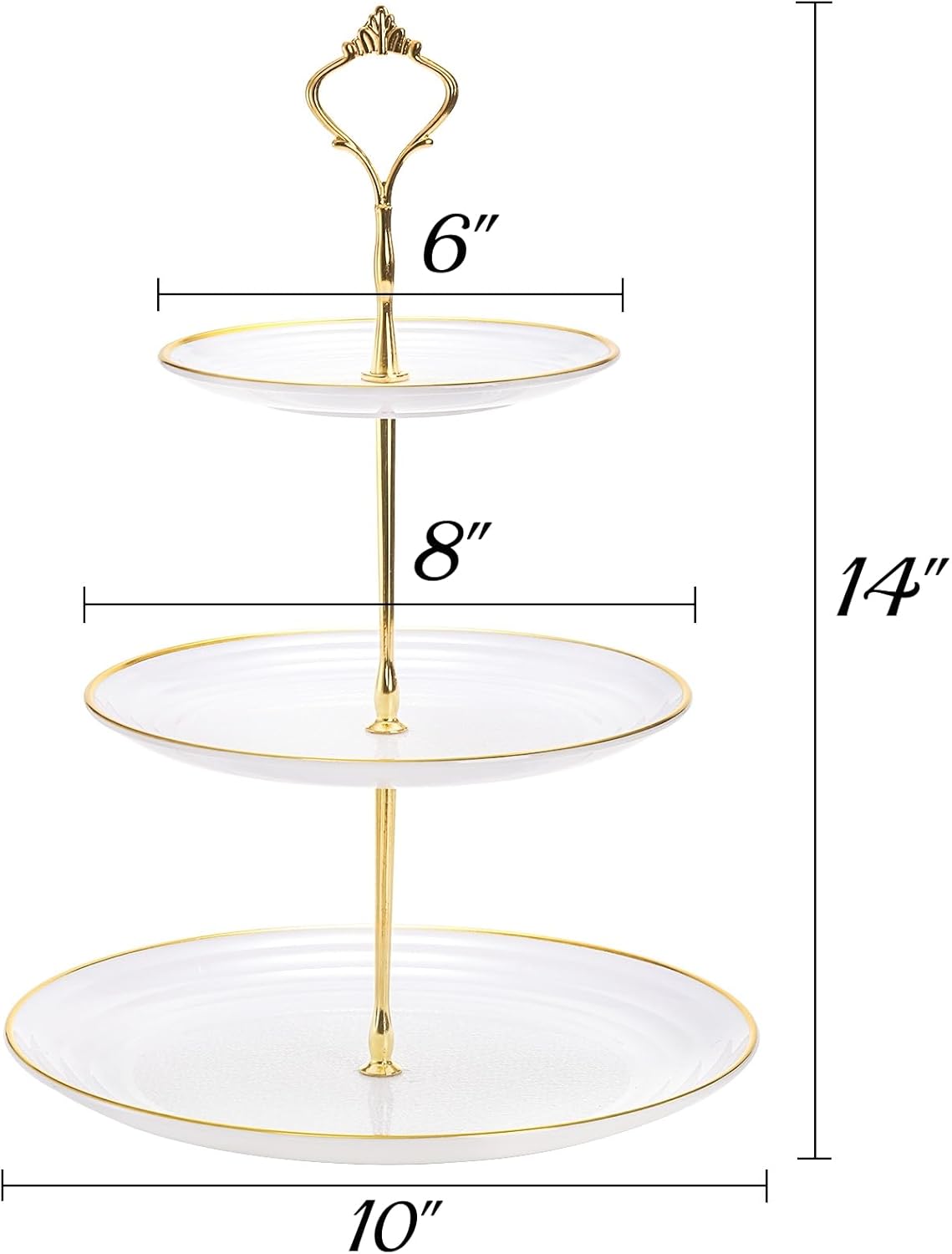 Goaste 3 Pack Tiered Cupcake Stand, Plastic Cupcake Stand Tower, 3 Tier Round Shape Dessert Serving Tray, White Cookie Candy Buffet Stand for Tea Party, Baby Shower, Wedding, Birthday, Christmas