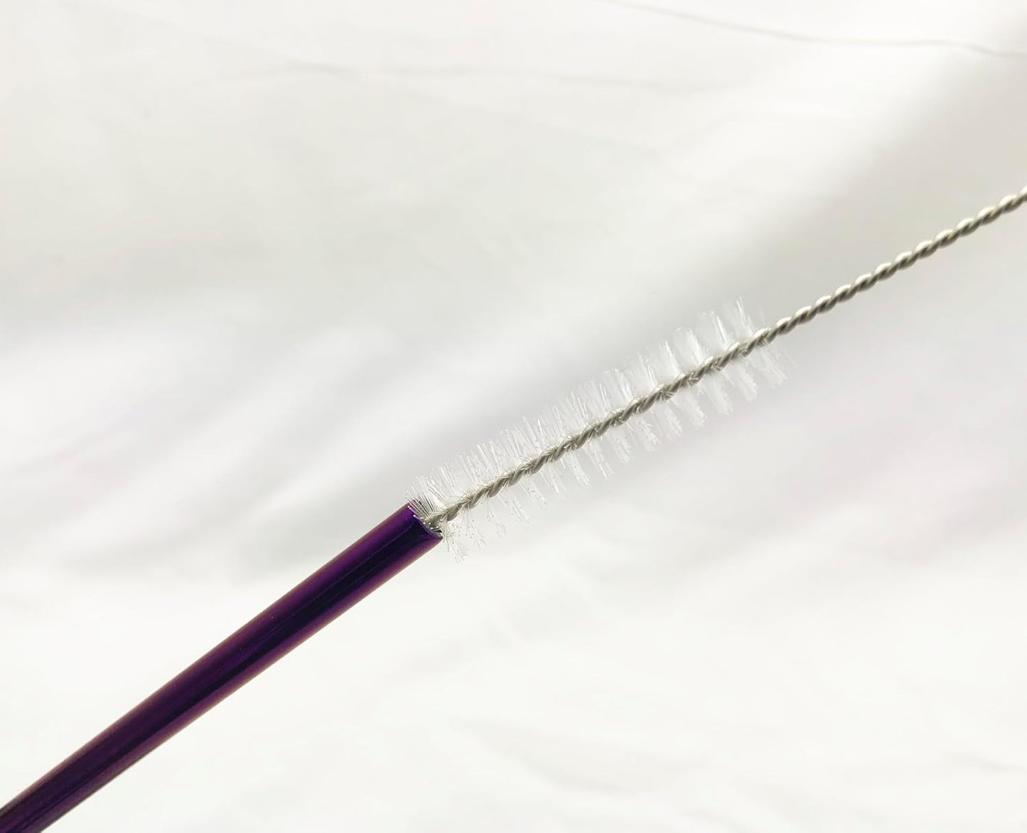 10 Pcs Stainless Steel Straws, Reusable Drinking Straws, 5 Straight + 5 Bent Metal Straws Set With 2 Pcs Cleaning Brushes (Purple, 10.5 Inch)