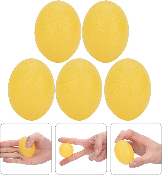 Sonew 5pcs Silicone Grip Ball Egg-Shaped Wrist Exercise