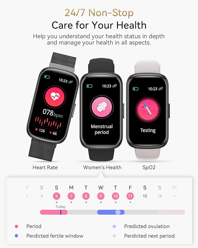 RUXINGX Fitness Watches for Women/Men, 20+ Sport Modes Fitness Tracker, Smart Watches for Women/Men with Steps/Calories Burned/Distance Tracker, Android Smart Watch for Phones