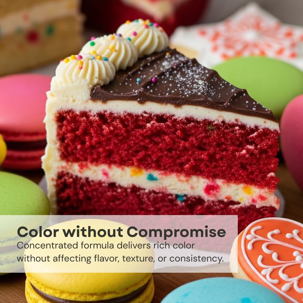 Chefmaster Neon Orange Liqua-Gel® Food Coloring | Vibrant Color | Professional-Grade Dye for Icing, Frosting, Fondant | Baking & Decorating | Fade-Resistant | Easy-to-Use | Made in USA | 2.3 oz