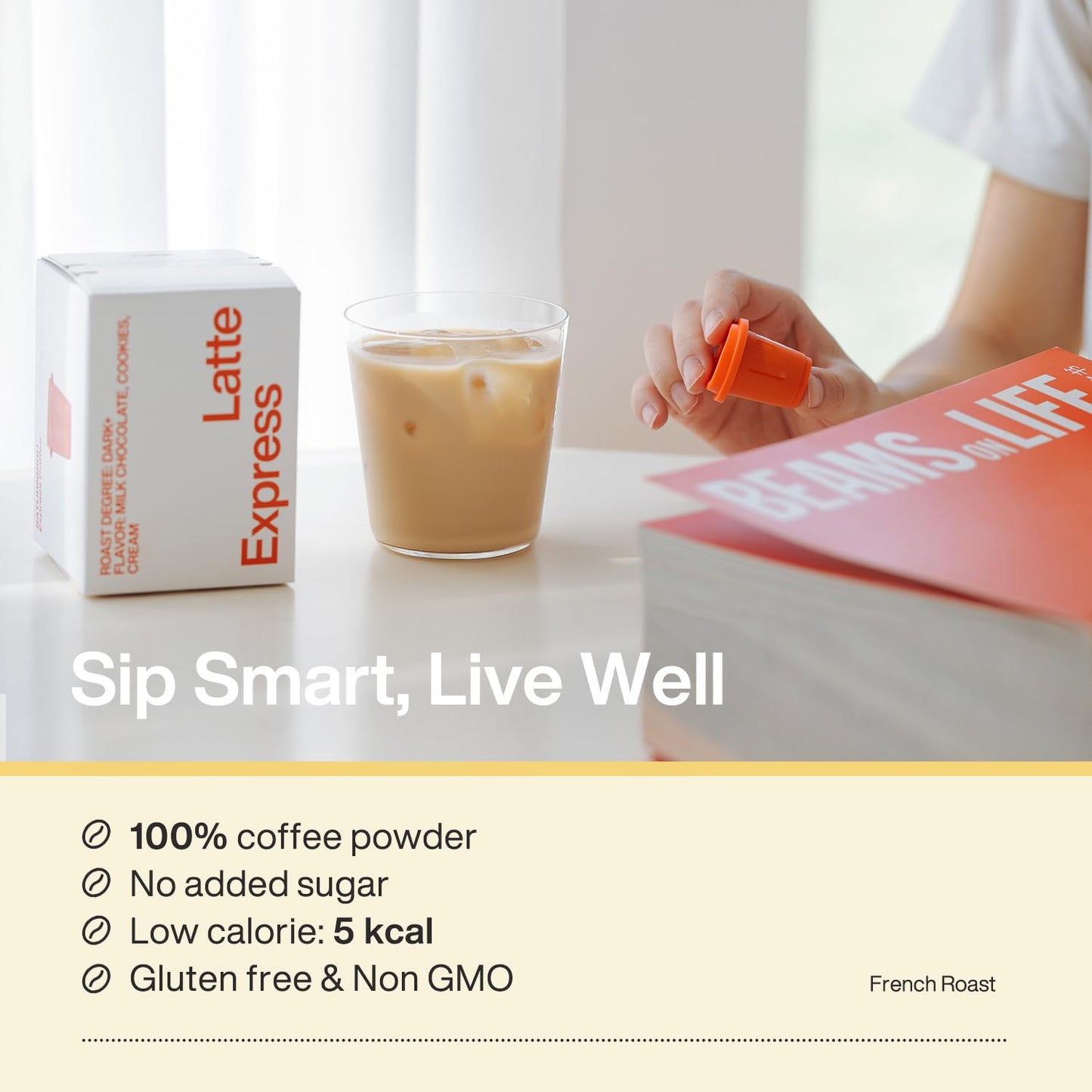 SATURNBIRD Express Instant Coffee, Latte & Americano Flavor Mix—Dark Roast, Instant Cold Brew Iced Coffee, Freeze Dried Arabica Powder, 24 Single Serve Coffee Packets for Traveling Camping Home