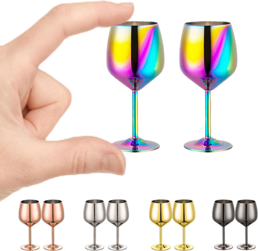 Shot Glasses, 2 Oz Shot Glass Set, Stainless Steel Shot Glasses, Mini Wine Glass Perfect For Tasting Brandy,Suitable For Family Dinner Party, Party Supplies, Bar Tools, Gifts(Set Of 2)