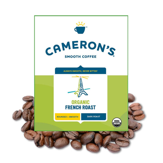 Cameron's Coffee Roasted Whole Bean Coffee, Organic French Roast, 4 Pound