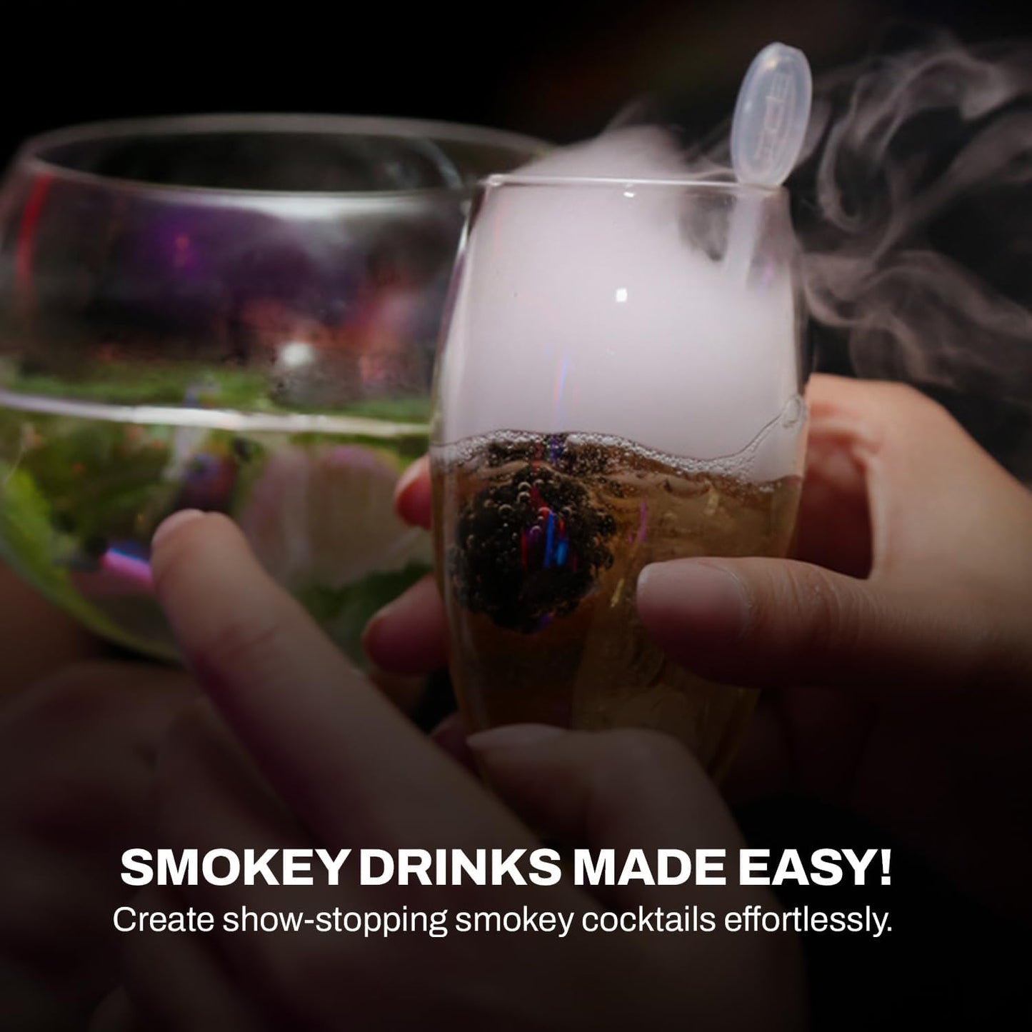 Icicle Cocktail Stirrer, Dry Ice Swizzle Sticks for Smokey Cocktails, Drinks, and Coffee, Glows In The Dark, (Use with Dry Ice), 10 Pack