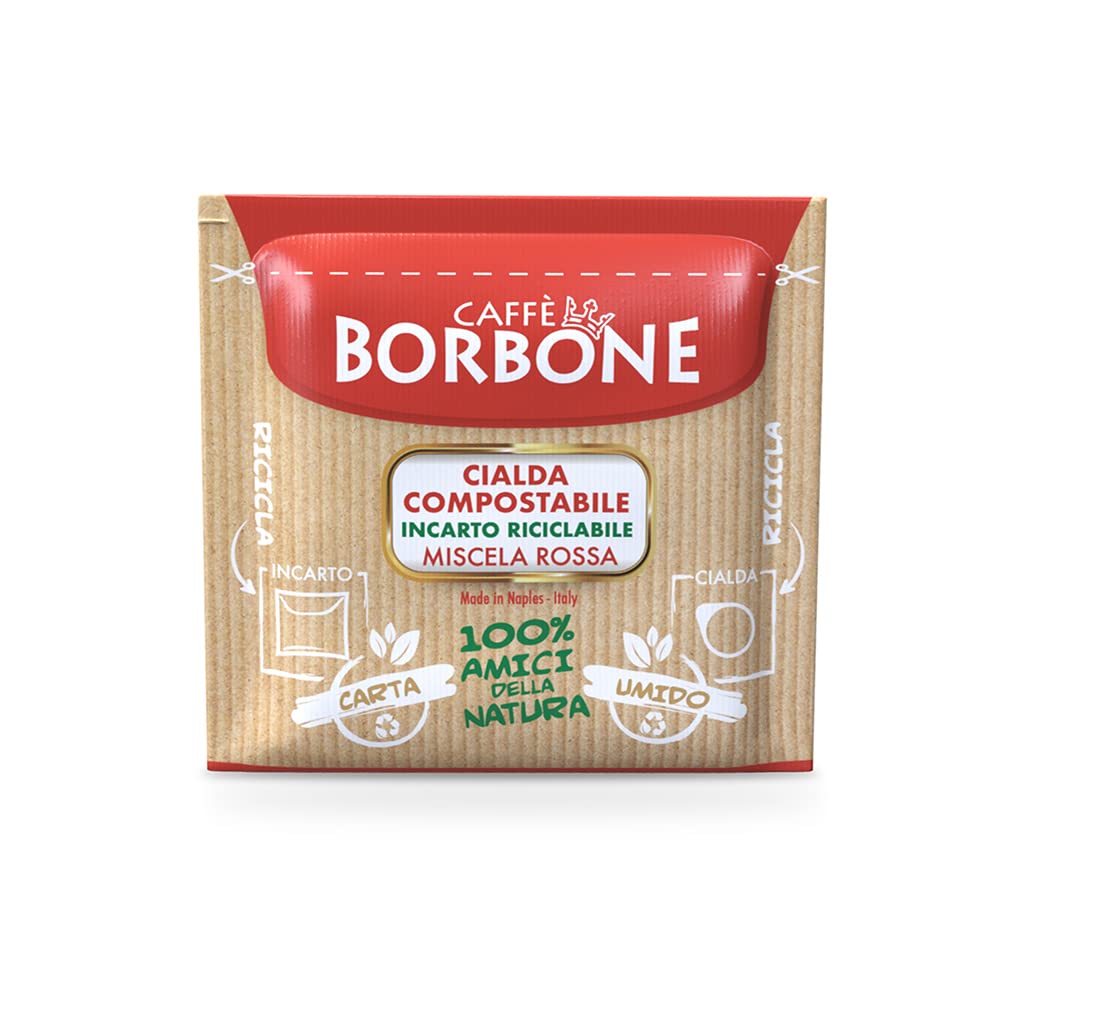 Caffè Borbone Espresso Paper Pods, Red Blend, Strong and Creamy, Medium Roast ESE Pods, Authentic Italian Espresso - 150 Count
