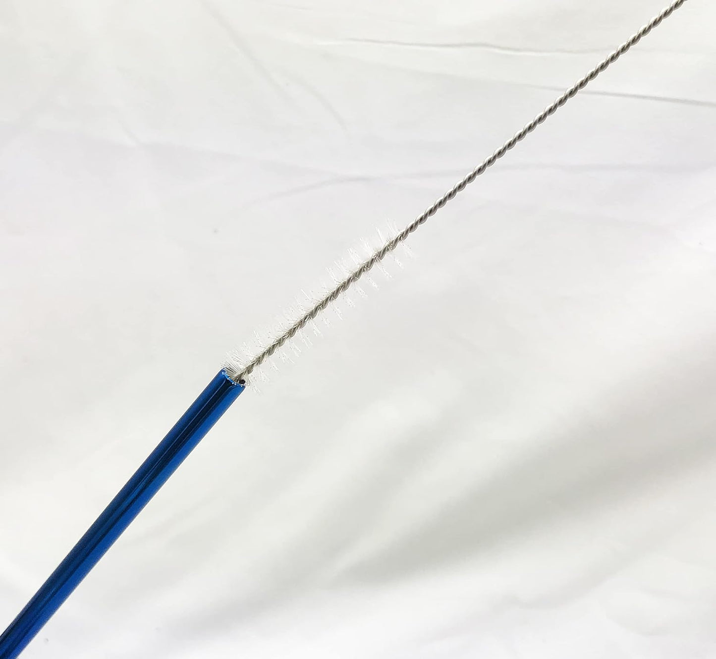 10 Pcs Stainless Steel Straws, Reusable Drinking Straws, Straight Metal Straw Sets with 2 Pcs Cleaning Brushes (8.5 Inch, Blue)