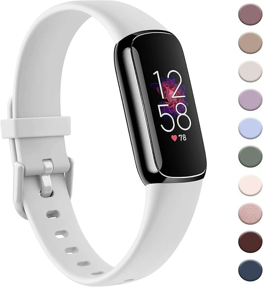 AK Sport Band Compatible with Fitbit Luxe Bands for Women Men, Soft Silicone Replacement Sport Straps Wristbands for Fitbit Luxe Fitness and Wellness Tracker