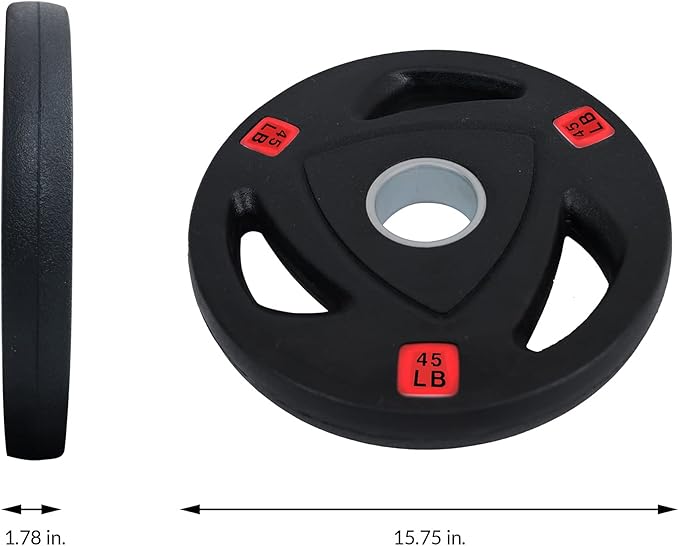 Signature Fitness Vinyl Coated Cast Iron Plate Weight