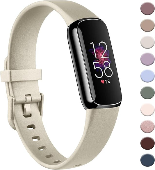 AK Sport Band Compatible with Fitbit Luxe Bands for Women Men, Soft Silicone Replacement Sport Straps Wristbands for Fitbit Luxe Fitness and Wellness Tracker