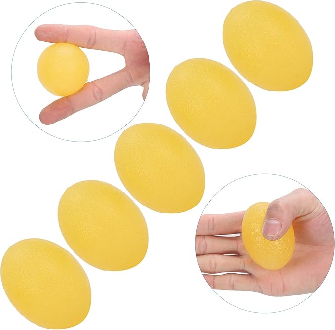 Sonew 5pcs Silicone Grip Ball Egg-Shaped Wrist Exercise
