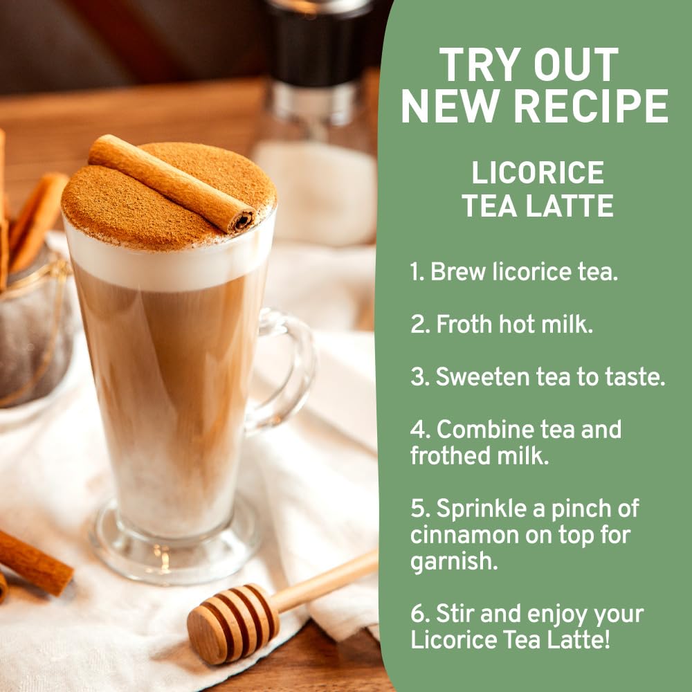 HANDPICK, Licorice Root Tea Bags (50 Count, 2g/tea bag) Licorice Tea | Non-GMO, Caffeine Free | Goodness of Cinnamon, Blackpepper, Clove, Cardamom & Ginger