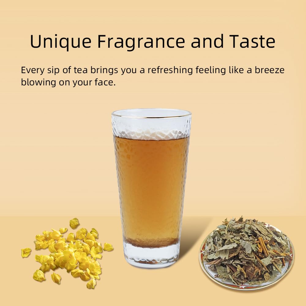 Mullein and Houttuynia Cordata Herbal Tea -Lung Clean,Detox & Respiratory Support,Moisturizing and Nourishing Lung, Natural Herb,20 Tea Bags 60g(2.12oz)