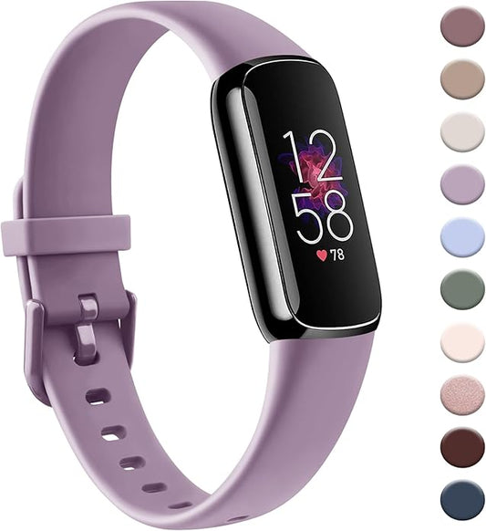 AK Sport Band Compatible with Fitbit Luxe Bands for Women Men, Soft Silicone Replacement Sport Straps Wristbands for Fitbit Luxe Fitness and Wellness Tracker
