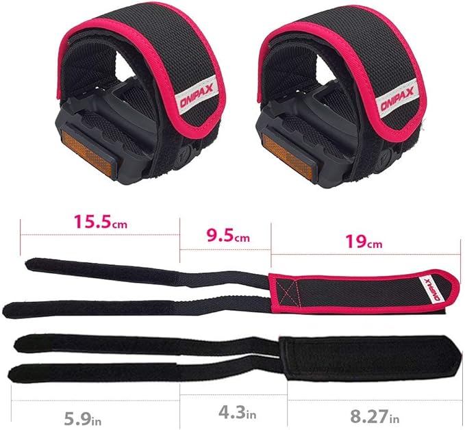 ONIPAX Outdoor Bike Pedal Straps Toe Clips Straps Tape 2 PCS