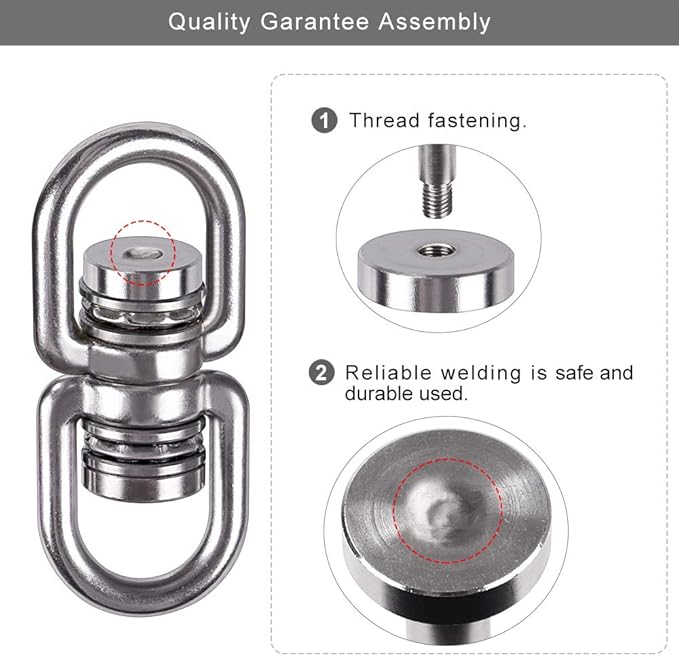 SELEWARE Bearing Swing Swivel, 360° Rotational Device Hanging Accessory for Web Tree Swing, Hammock Chair, Climbing Rope, Aerial Yoga, Kids Swing Swivel,Hold Up to 1200LB