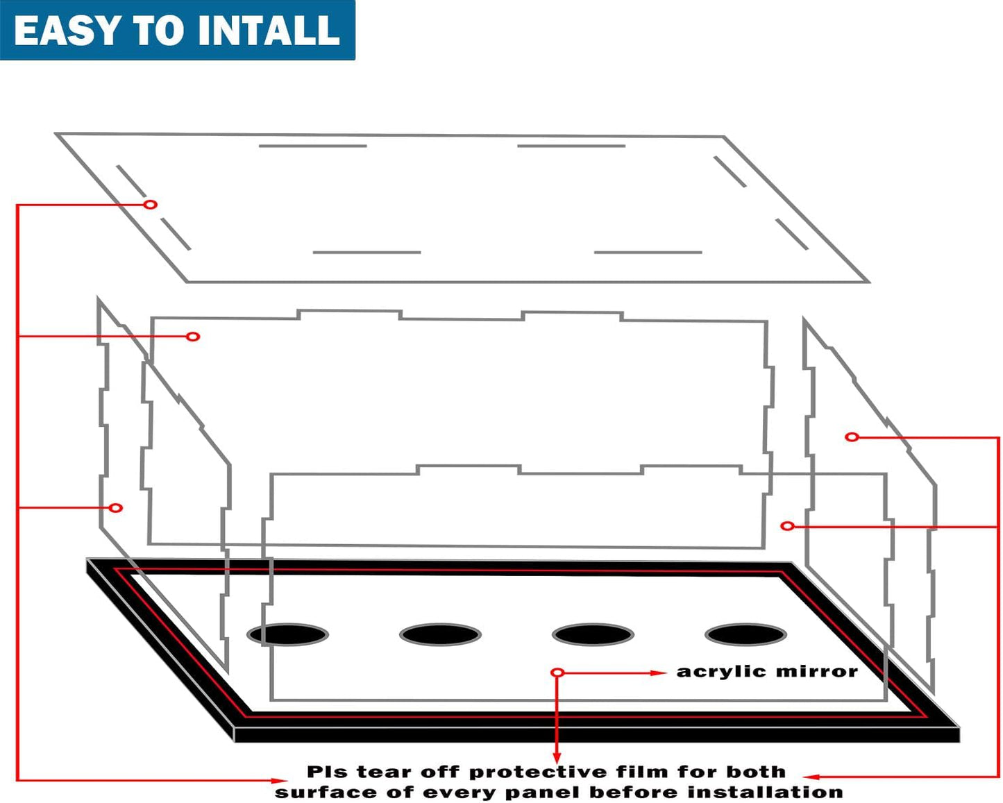 Hockey Puck Display Case for 4 Pack in one, Arcylic Puck Display Holder Stand UV Protected Dustproof Clear Display Cube Free Standing Display Cases with Carbon Fiber Skin Base and Mirror Base