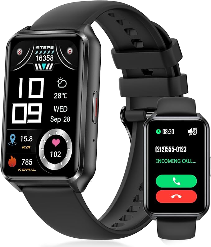 Smart Watch Fitness Tracker with Make Call 24/7 Heart Rate Blood Pressure Sleep Monitor, 100+ Sports Modes, Calorie Step Counter for Walking, IP68 Waterproof, Smart Watches for Women Men